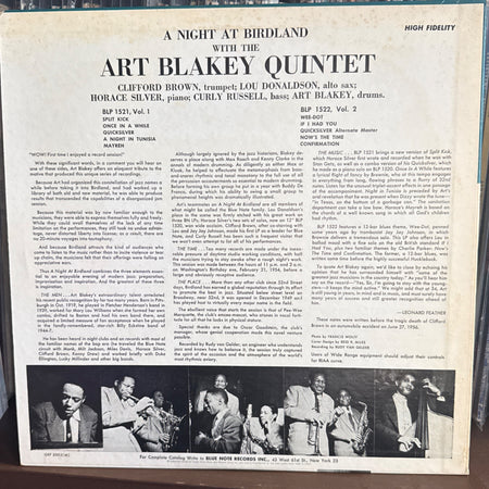A Night At Birdland Volume 1 by Art Blakey Quintet - Photo 2