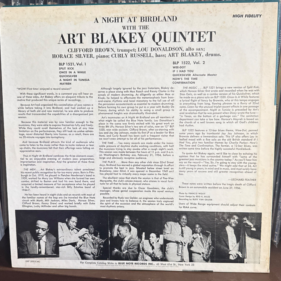 A Night At Birdland Volume 1 by Art Blakey Quintet - Photo 2