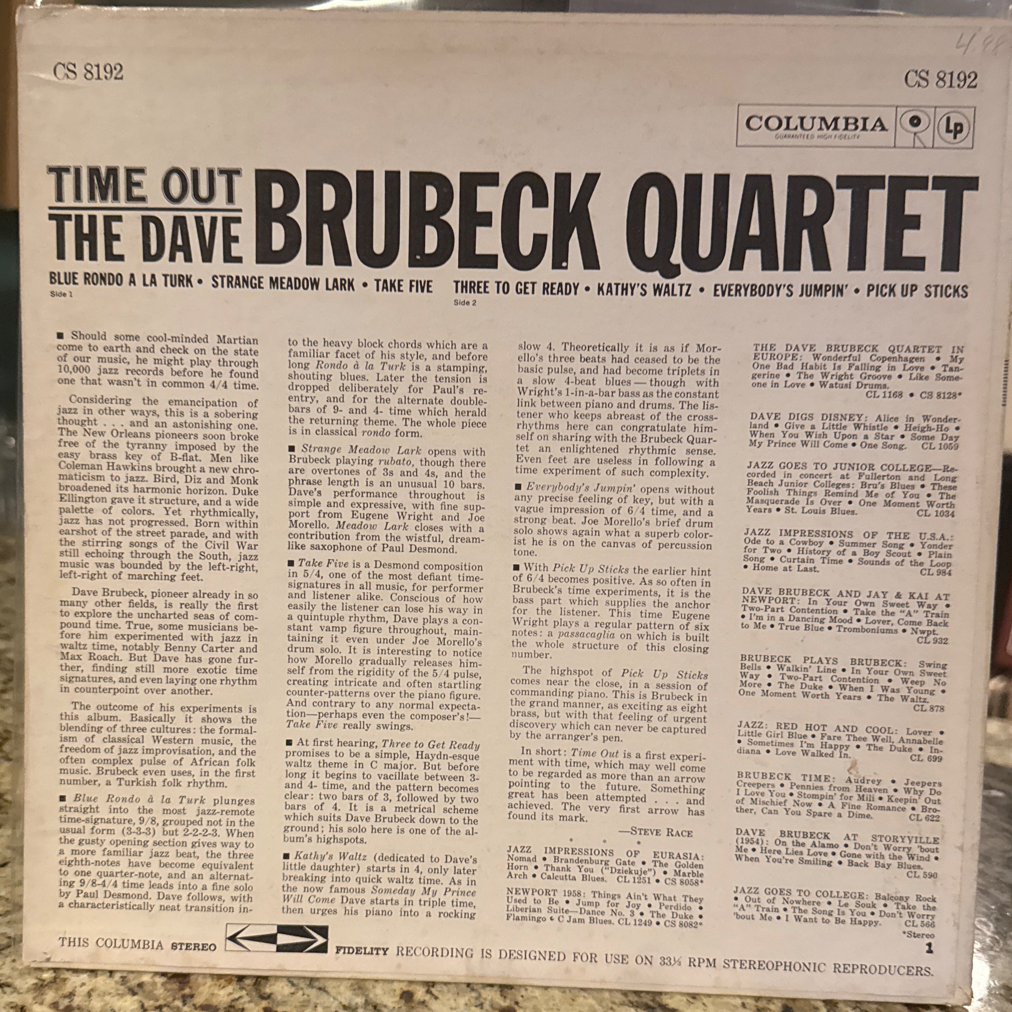 Time Out by The Dave Brubeck Quartet - Photo 2