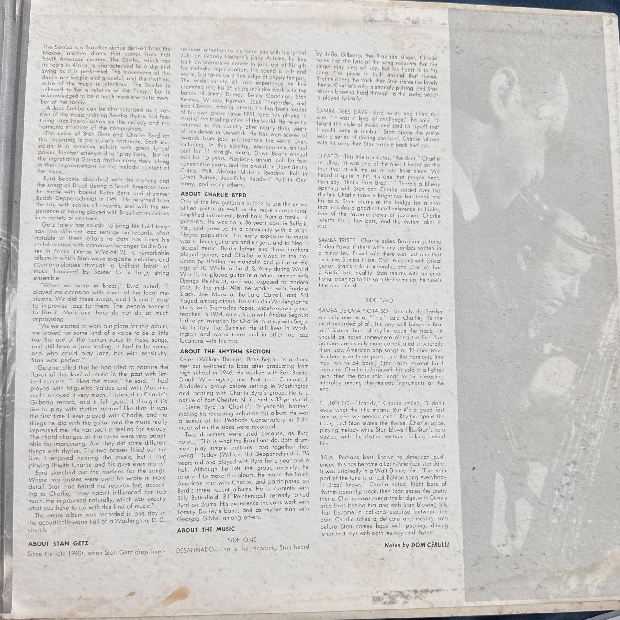 Jazz Samba 1st press mono by Stan Getz - Photo 3