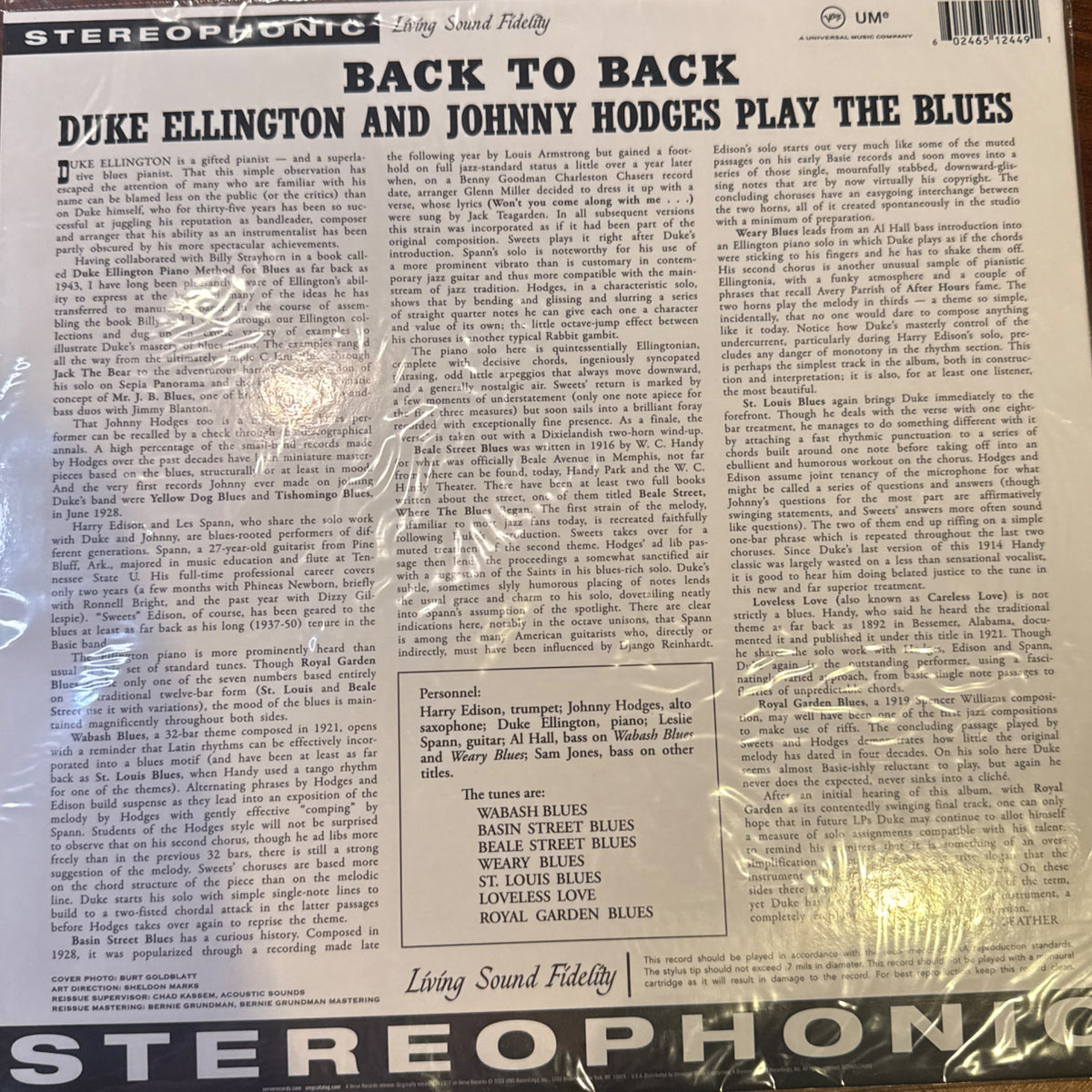 Back To Back (Duke Ellington And Johnny Hodges Play The Blues) by Duke Ellington - Photo 3
