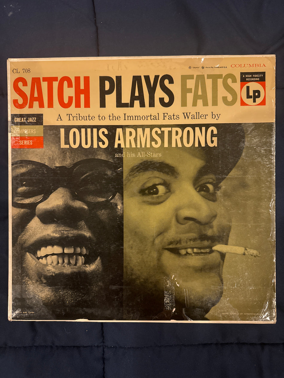 Satch Plays Fats: A Tribute To The Immortal Fats Waller By Louis Armstrong And His All-Stars (1955 pressing) (1LP Vinyl) - Very Good Plus (VG+/VG+)