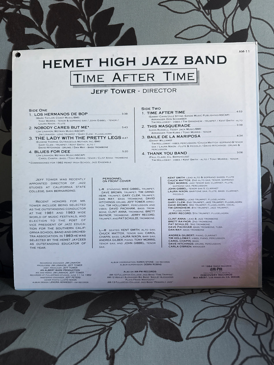Time After Time - Hemet High School Jazz (1984) (1LP Vinyl) - Near Mint (NM)