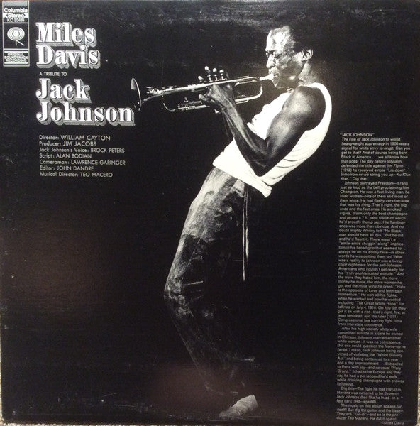 A Tribute To Jack Johnson by Miles Davis album cover